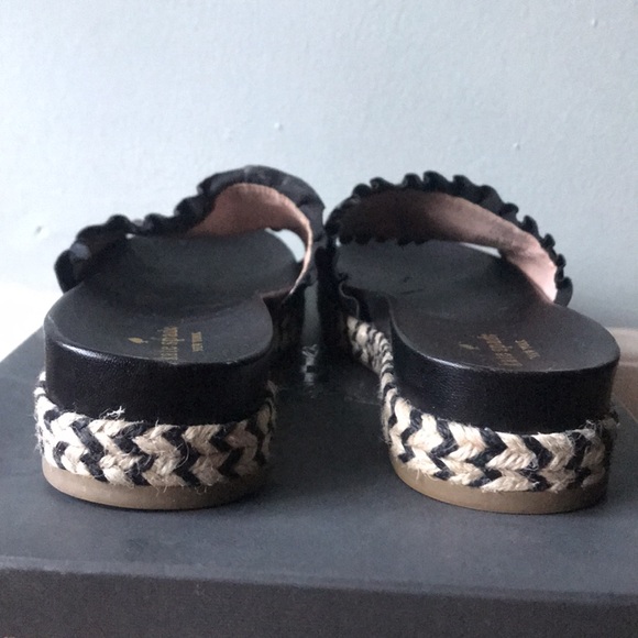 Kate Spade Zahara black espadrille slides size 6.5 - Picture 2 of 11